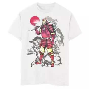 Футболка «Самурай с горой и закатом» для мальчиков 8–20 лет «Marvel Iron Man Samurai» Licensed Character
