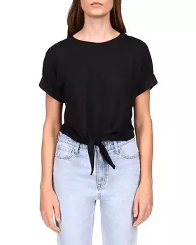 Футболка Sanctuary All Day с завязкой спереди, черный