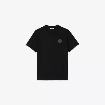 Футболка Sandro Cross Patch с круглым вырезом, черный