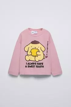 Футболка санрио с помпопурином ZARA, розовый