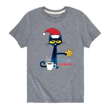 Футболка Santa Groovy для мальчиков 8–20 лет с котом Питом Licensed Character
