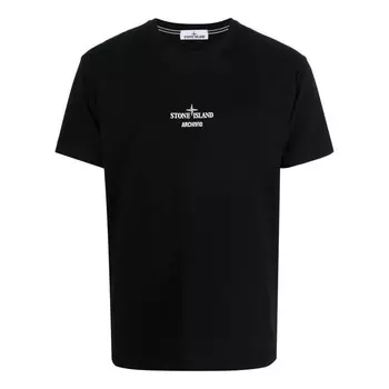 Футболка sarchivio project t-shirt 'black' Stone Island, черный