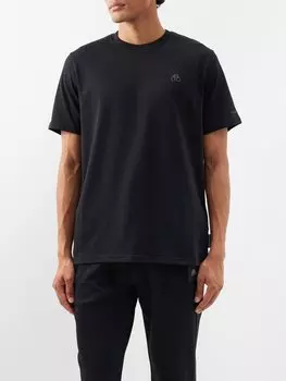 Футболка satellite из хлопкового джерси Moose Knuckles, черный