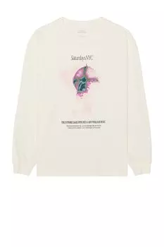 Футболка Saturdays Nyc Euphoric Relaxed, слоновая кость