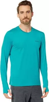 Футболка Saucony Boulder Base Layer, цвет Turquoise Heather