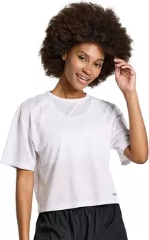 Футболка Saucony Elevate Short Sleeve, цвет White Tie-Dye Print