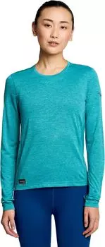 Футболка Saucony Stopwatch Long Sleeve, цвет Ink Heather