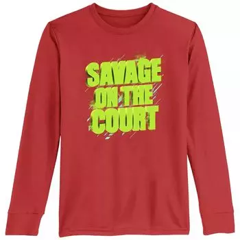 Футболка Savage On The Court для мальчиков 8–20 лет с неоновой вывеской Unbranded
