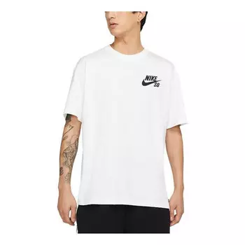 Футболка sb logo t-shirt 'white' Nike, белый