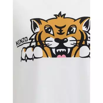 Футболка «Счастливый тигр» Kenzo, белый