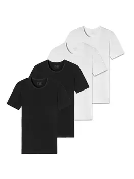 Футболка Schiesser 4er Pack, черный/белый