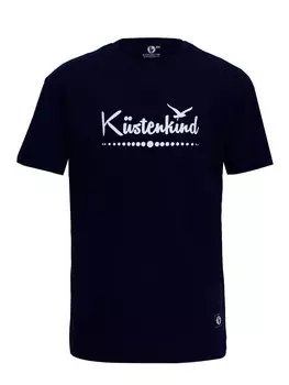 Футболка SCHIETWETTER Kstenkind, Rundhals, цвет navy-white