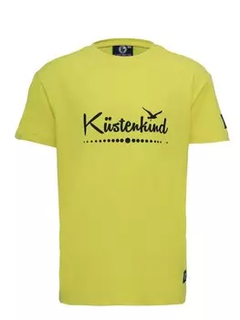 Футболка SCHIETWETTER Kstenkind, Rundhals, цвет yellow-navy