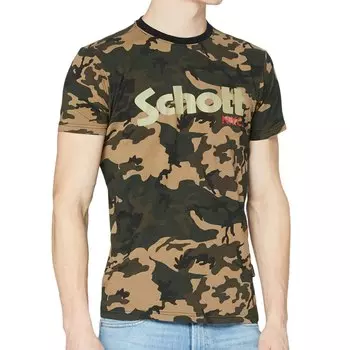 Футболка Schott Logo T-shirt, зеленый