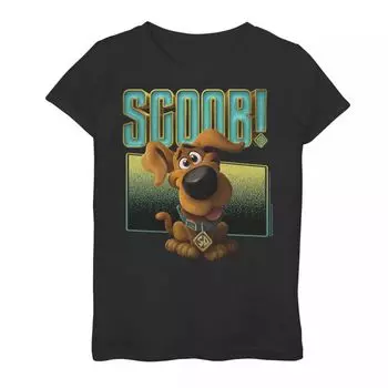 Футболка Scoob 2020 Puppers для девочек 7–16 лет с графическим рисунком и плакатом Licensed Character, черный