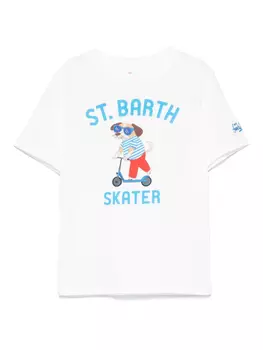 Футболка Scooter Dog MC2 Saint Barth Kids, белый