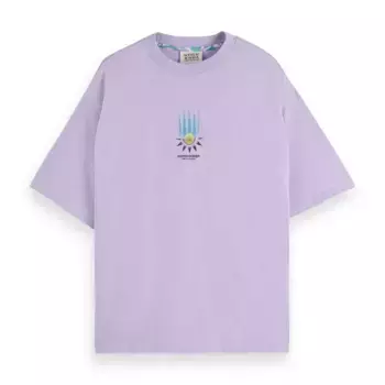 Футболка Scotch & Soda 180048 Loose Fit, фиолетовый