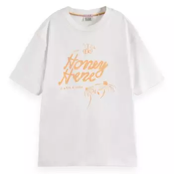 Футболка Scotch & Soda Loose Fit Graphic, белый