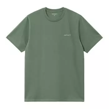 Футболка Script Embroidery T-shirt Carhartt Wip, цвет Grn/Wei