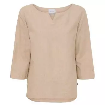 Футболка Sea Ranch Corrie 3/4 Sleeve V Neck, бежевый