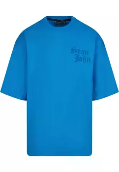 Футболка Sean John "Мужская футболка Sean John JM232-001-03 SJ Old English Logo Yacht Club ", синий