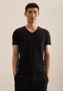Футболка Seidensticker Slim fit, черный