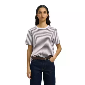 Футболка Selected Essential short sleeve v neck, белый