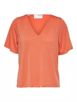 Футболка SELECTED FEMME, оранжевый