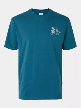 Футболка Selected Homme, бирюзовый