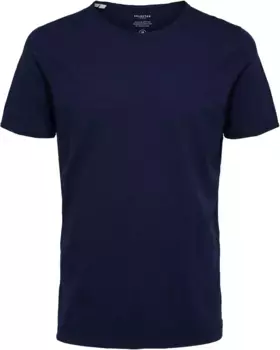 ФУТБОЛКА SELECTED HOMME "MORGAN O-NECK TEE", синий