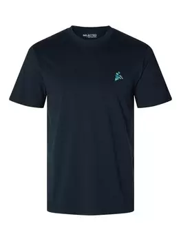Футболка SELECTED HOMME Rick, ночной синий/лазурный