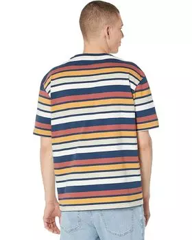 Футболка Selected Homme Stein Loose Fit Stripe O-Neck Tee, цвет Estate Blue