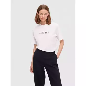 Футболка Selected Vilja, бежевый