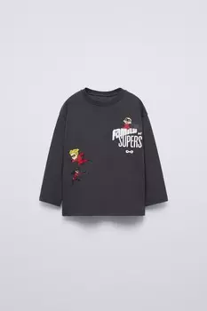 Футболка семьи суперсемейки disney pixar ZARA, антрацитово-серый