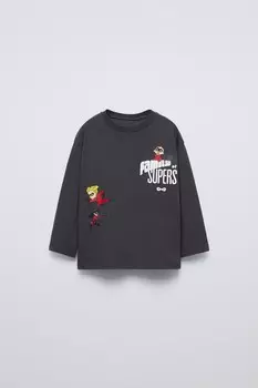 Футболка семьи суперсемейки disney pixar ZARA, антрацитово-серый