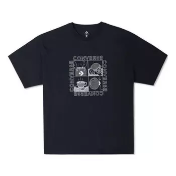 Футболка sensory graphic t-shirt 'black' Converse, черный
