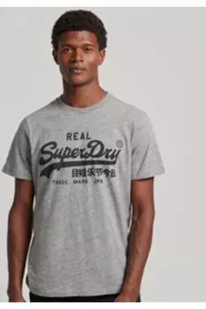 Футболка – Серая – Классический крой SUPERDRY, серый