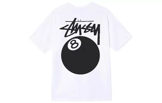 Футболка серии 8-ball унисекс Stussy, белый