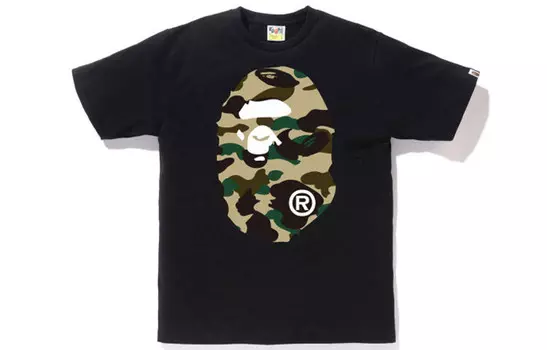 Футболка серии Ape Head унисекс A Bathing Ape, черный/зеленый