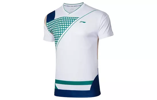 Футболка серии Badminton для мужчин, белая Lining, белый