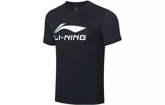 Футболка серии Badminton для мужчин, черная Lining, черный
