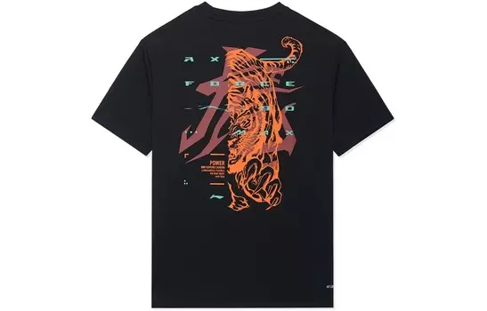 Футболка серии Badminton для мужчин, черная Lining, черный