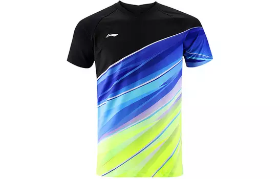 Футболка серии Badminton для мужчин, черная Lining, черный