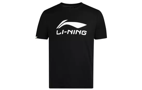Футболка серии Badminton для мужчин, черная Lining, черный