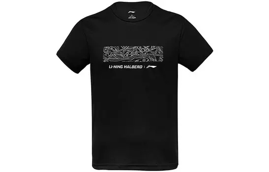 Футболка серии Badminton для мужчин, черная Lining, черный