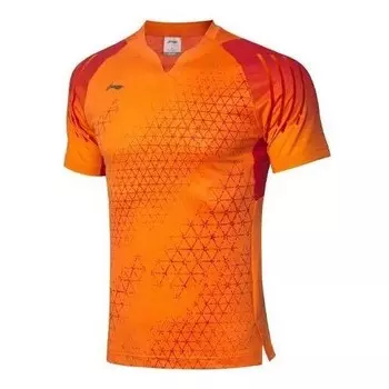 Футболка серии бадминтон турнир быстросохнущий футболка Li-Ning, оранжевый