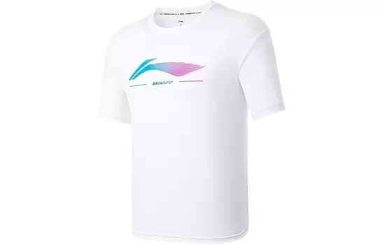Футболка серии Badminton унисекс белая Lining, белый