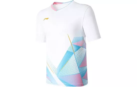 Футболка серии Badminton унисекс белая Lining, белый