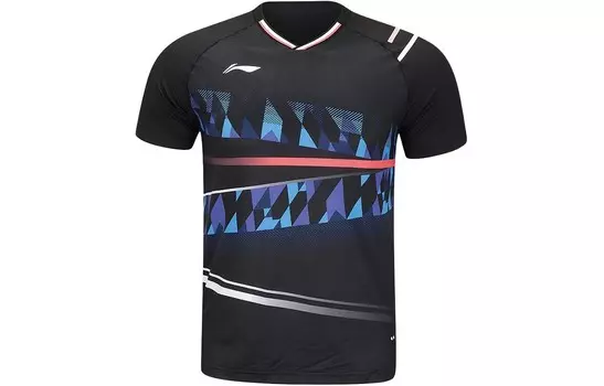 Футболка серии Badminton унисекс, черная Lining, черный