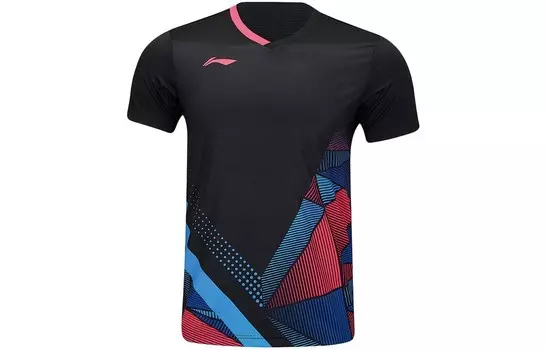 Футболка серии Badminton унисекс, черная Lining, черный